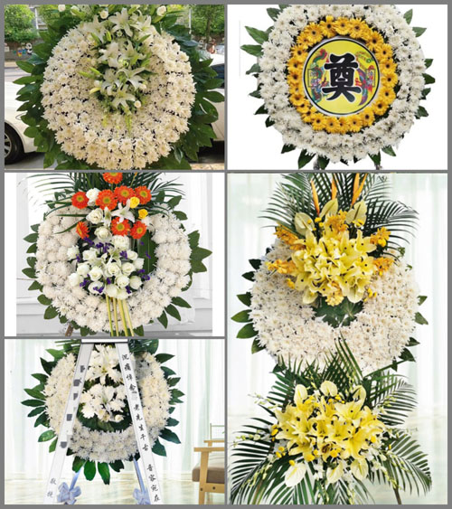 湖北孝感市大悟县黄站镇张寨村花圈速递